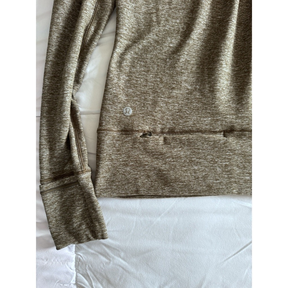 Lululemon Rush Hour Womens 8 Half Zip Pullover Heathered Military Green EUC - Picture 9 of 15